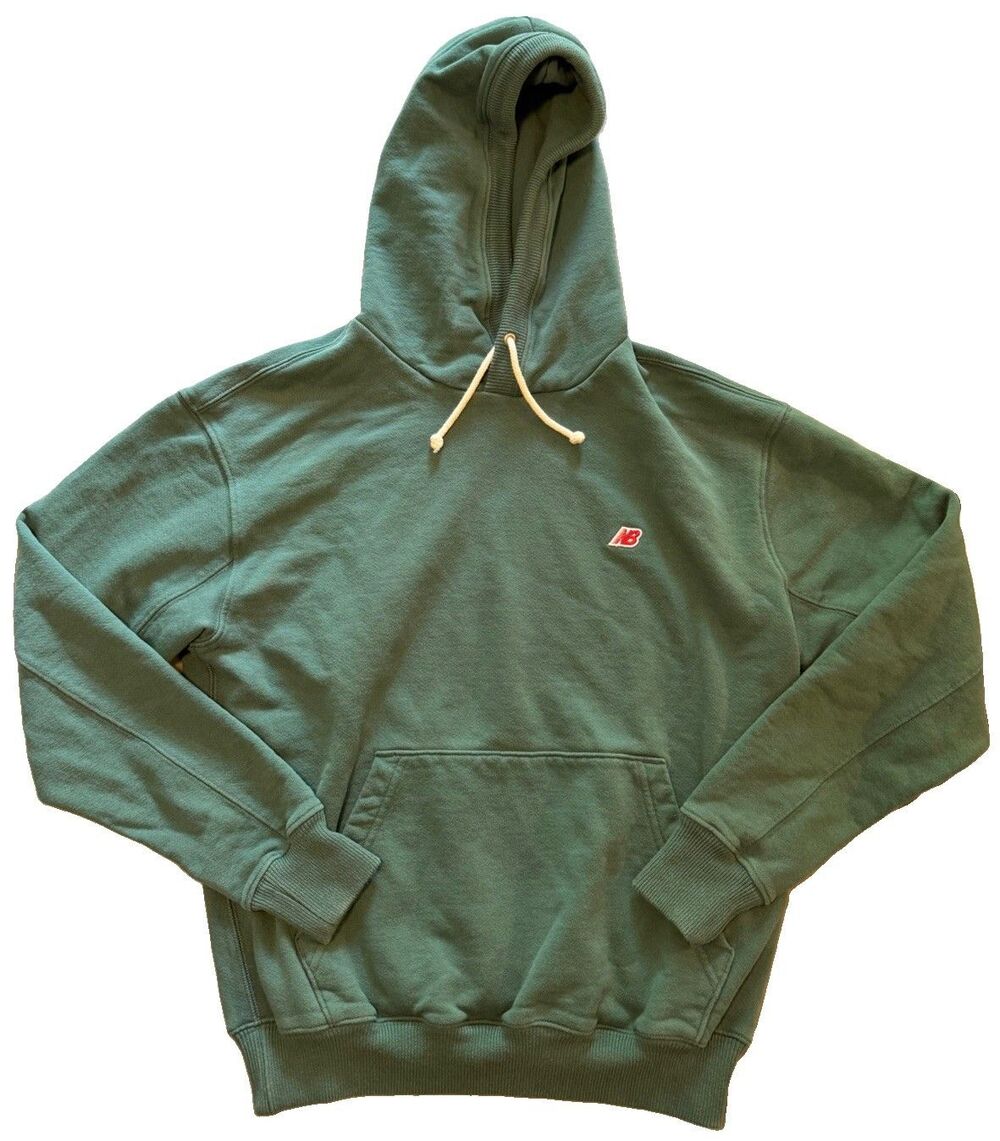 New Balance Made in USA Core Hoodie S Midnight Green Sweatshirt Teddy Santis